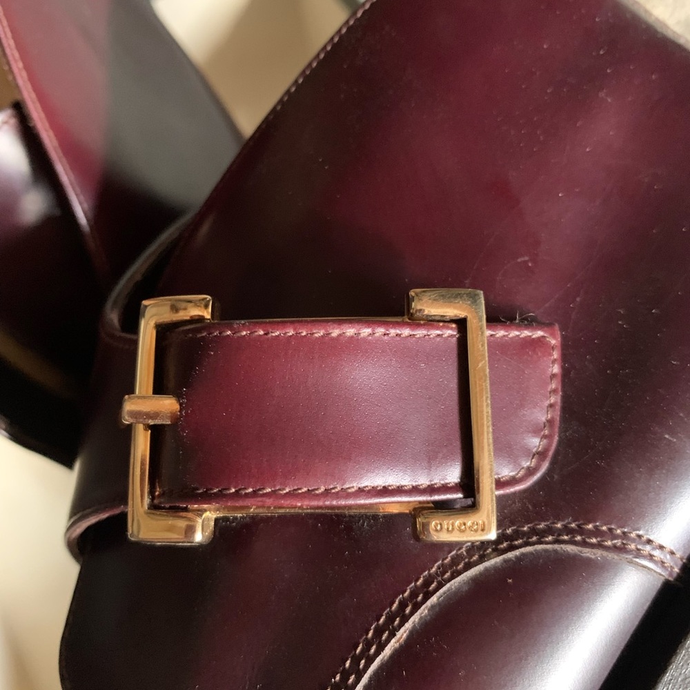 Gucci burgundy leather ankle boots - Picture 3 of 7